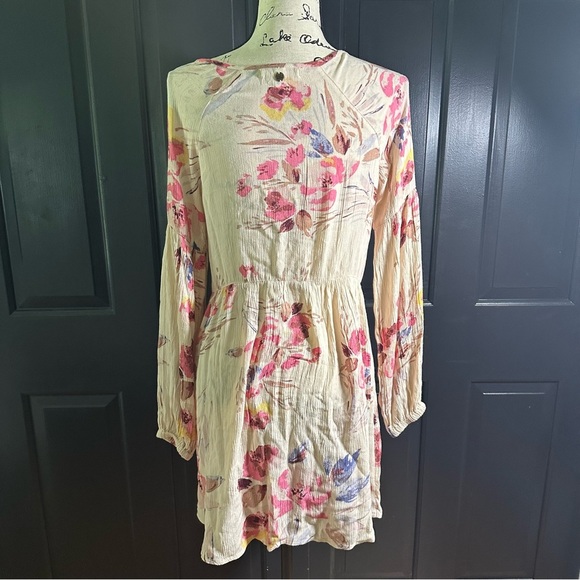 Billabong Floral Long Sleeve Dress size XS (b4 - Picture 2 of 11